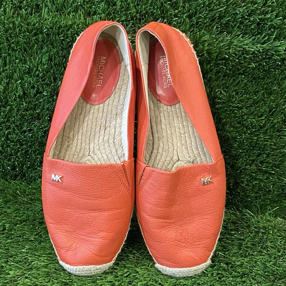 Michael Kors Kendrick leather slip-on espadrille flats* size 7.5 - Picture 10 of 11